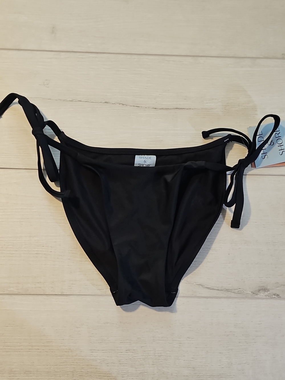 Shade & Shore Women's XS Black Side-tie Bikini Bottoms